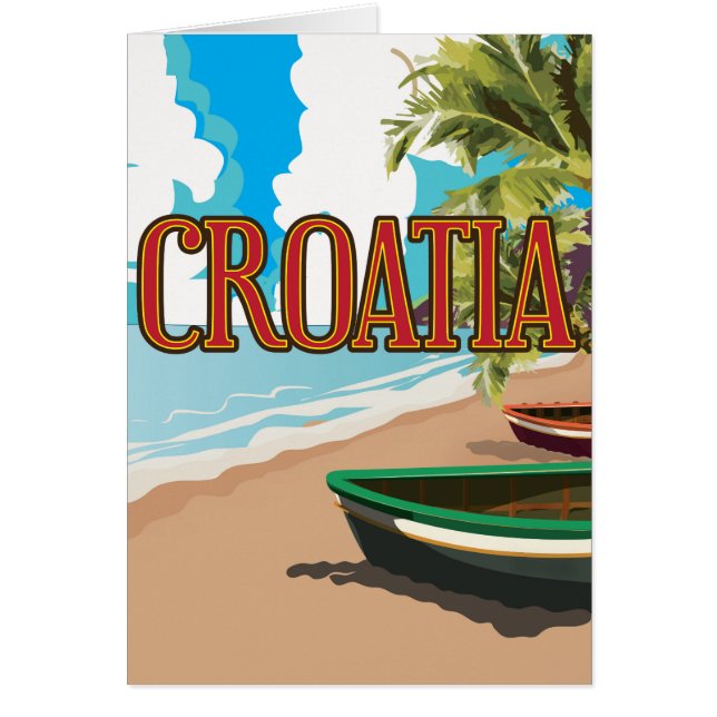 CROATIAヴィンテージ旅行ポスター (正面)