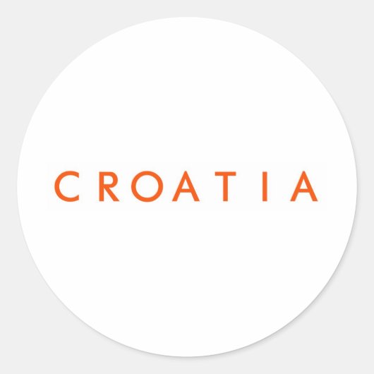 Croatia ラウンドシール (正面)