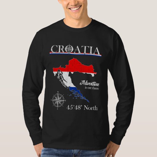 Croatia Adventure Is Out There Hrvatska Croatian Tシャツ (正面)