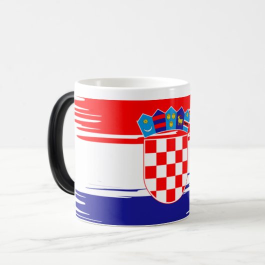 Croatia Coffee Scoop – Traditional Croatian Design モーフィングマグカップ (正面左)