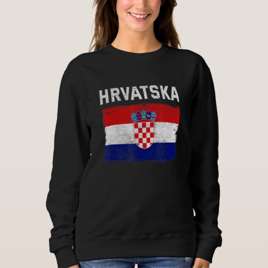 Croatia Croatian Flag Hrvatska スウェットシャツ (正面)