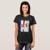 Croatia Cyprus Half Flag Croatian Cypriot Heritage Tシャツ (正面フル)