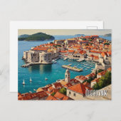 Croatia Dubrovnik Travel シーズンポストカード (正面/裏面)