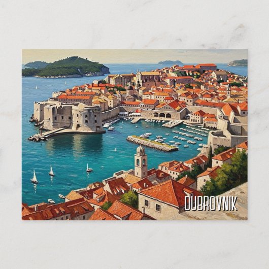 Croatia Dubrovnik Travel シーズンポストカード (正面)