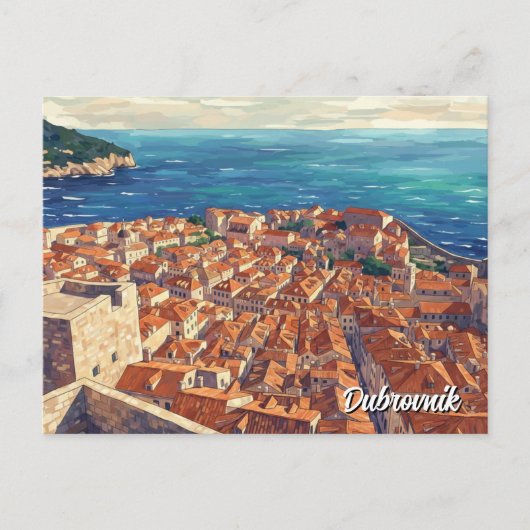 Croatia Dubrovnik Travel ポストカード (正面)
