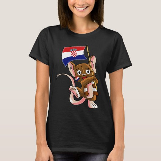 Croatia Fan Mouse Tシャツ (正面)