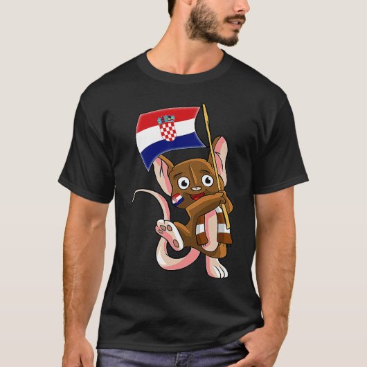 Croatia Fan Mouse Tシャツ (正面)