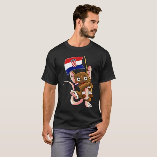 Croatia Fan Mouse Tシャツ (正面フル)