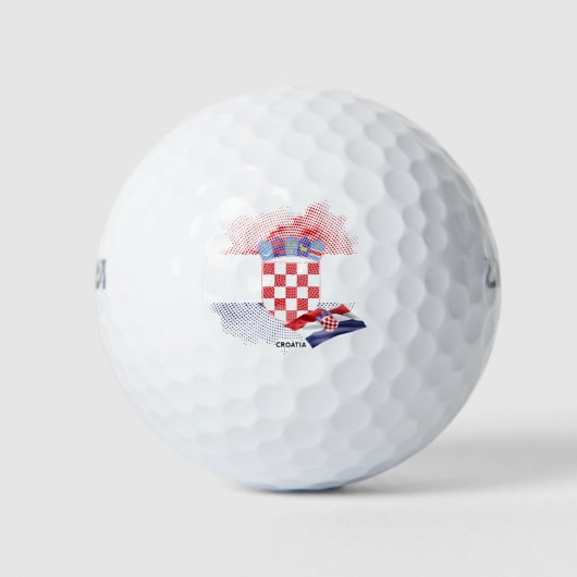 Croatia flag ゴルフボール (正面)