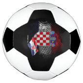 Croatia flag サッカーボール (回転)