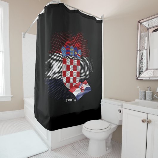 Croatia flag シャワーカーテン (インサイチュ)