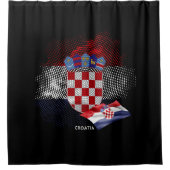 Croatia flag シャワーカーテン (正面)