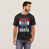 Croatia flag Balkan Peninsula vacation Cat Croatia Tシャツ (正面フル)