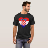 Croatia Flag Heart Croatia  Love Croatia Tシャツ (正面フル)