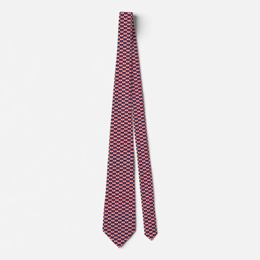 Croatia Flag Hearts Tie ネクタイ (正面)