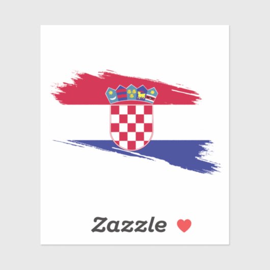 Croatia Flag Sticker – Patriotic Design シール (シート)