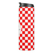 Croatia | Hrvatska | Checkered Name Monogram  タンブラー (回転右)