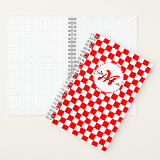 Croatia | Hrvatska | Checkered Name Monogram ノートブック