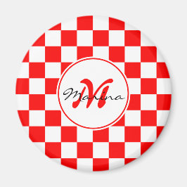 Croatia | Hrvatska | Checkered Name Monogram  マグネット