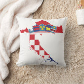 Croatia Hrvatska Kroatien Hrv Zagreb Split Flag クッション (ブランケット)