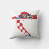 Croatia Hrvatska Kroatien Hrv Zagreb Split Flag クッション (裏面)
