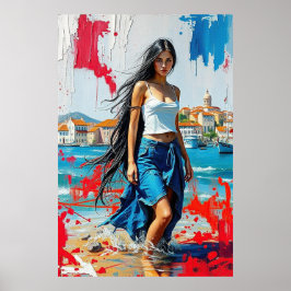 Croatia Hrvatska Kroatien Hrv Zagreb Split Flag  ポスター