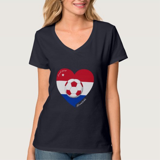 Croatia "HRVATSKA" Soccer Team Fútbol Croacia 2014 Tシャツ (正面)