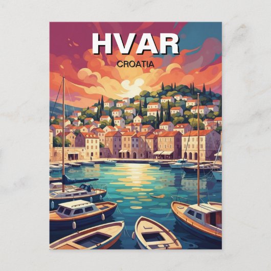 Croatia Hvar ポストカード (正面)