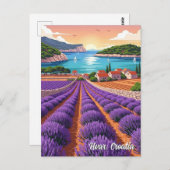 Croatia Hvar Lavendar Fields ポストカード (正面/裏面)