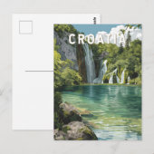 Croatia Illustration Travel Art Vintage ポストカード (正面/裏面)