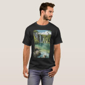 Croatia Illustration Travel Art Vintage Tシャツ (正面フル)