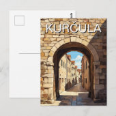 Croatia Korcula Travel ポストカード (正面/裏面)
