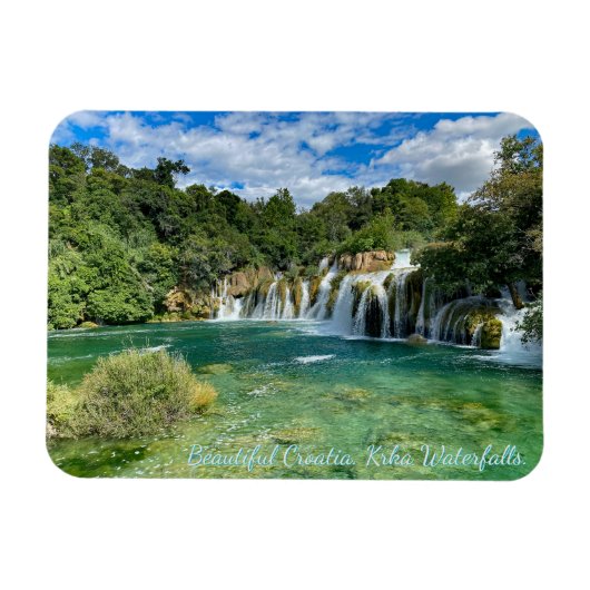 Croatia, Krka Waterfalls remote panorama view マグネット (横)