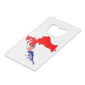 Croatia Map Country Borders Flag States Countries. クレジットカード栓抜き (正面アングル)