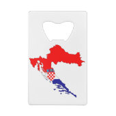 Croatia Map Country Borders Flag States Countries. クレジットカード栓抜き (裏面)