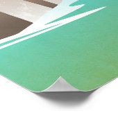 Croatia Minimal Travel Poster ポスター (角)