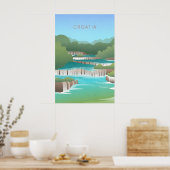 Croatia Minimal Travel Poster ポスター (キッチン)
