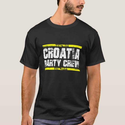 Croatia Party Crew  Hrvatska Team Tシャツ (正面)