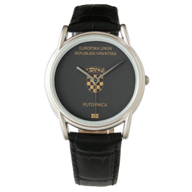 Croatia passport wristwatch 腕時計 (正面)