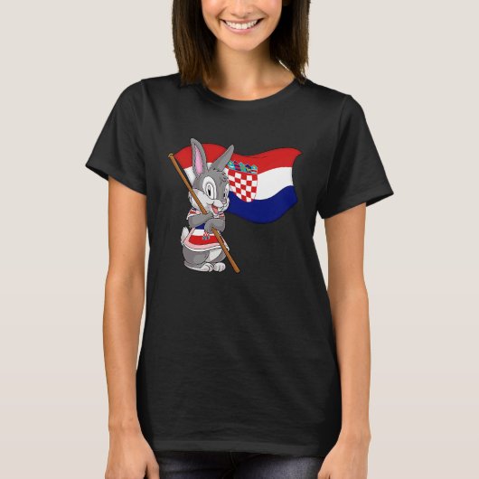 Croatia Rabbit Tシャツ (正面)