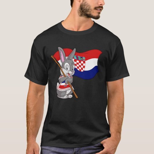 Croatia Rabbit Tシャツ (正面)