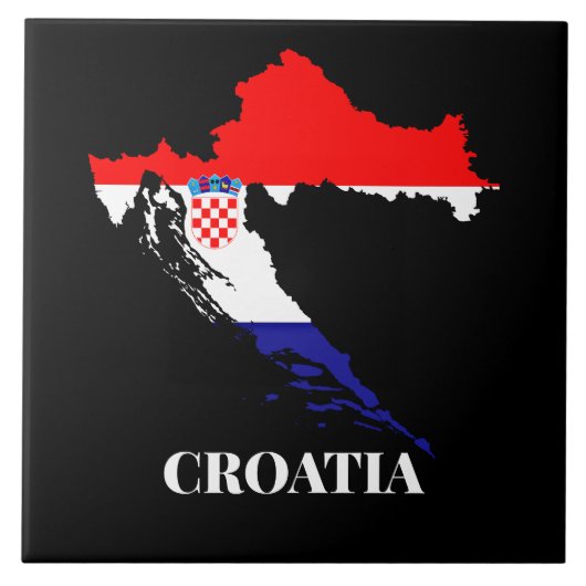 Croatia silhouette タイル (正面)