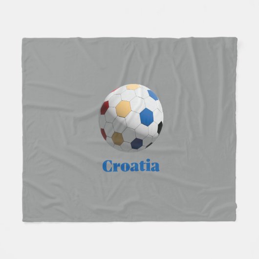 Croatia Soccer フリースブランケット (正面(横))