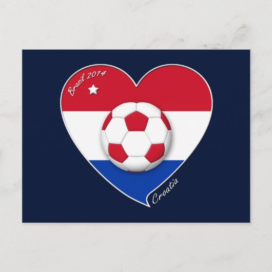 "CROATIA" Soccer Team 2014. Fútbol de Croacia ポストカード (正面)
