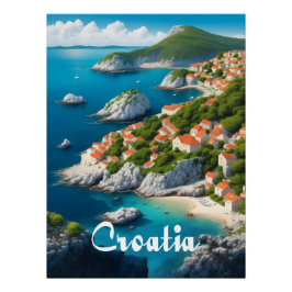 Croatia Travel Poster ポスター
