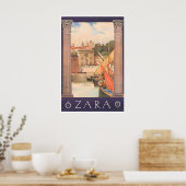 Croatia Travel Poster Zadar Art Print Vintage ポスター (キッチン)