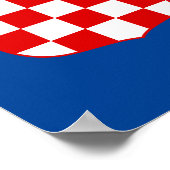 Croatian coat of arms pattern ポスター (角)