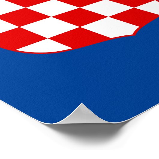 Croatian coat of arms pattern ポスター (角)