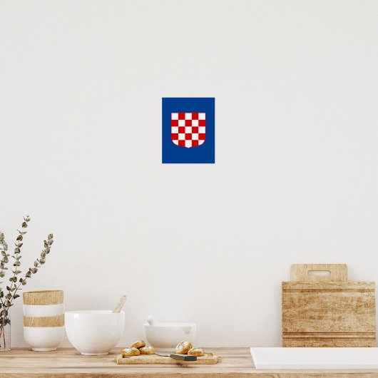 Croatian coat of arms pattern ポスター (キッチン)