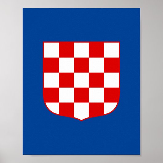 Croatian coat of arms pattern ポスター (正面)